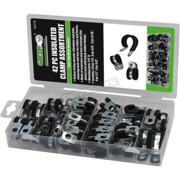 GRIP Steel Zinc Plated 42-Piece Insulated Clamp Assortment