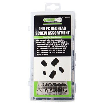 GRIP Hex 160-Piece Set Screw Assortment