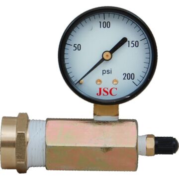 Jones Stephens 200 PSI Sillcock/Water or Gas Test Gauge Assembly