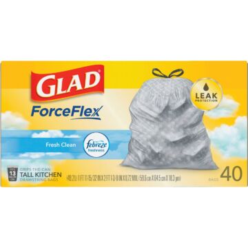 Glad Febreze Fresh Scent Kitchen Trash Bag (40pk) 13 gal