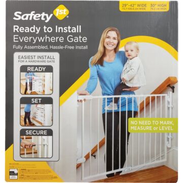 Safety 1st Safety 1 Ready to Install White Top of Stairs Safety Gate