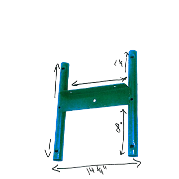 Jensen Swing GS Steel Green Glider Support Only