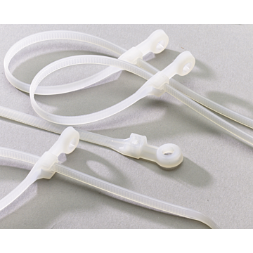 Gardner Bender 8" 50lb Natural Cable Tie with Mounting Hole, 10pk