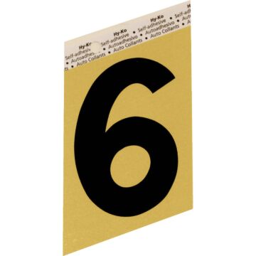 HY-KO Hy-Ko Aluminum 3-1/2 In. Non-Reflective Adhesive Number Six