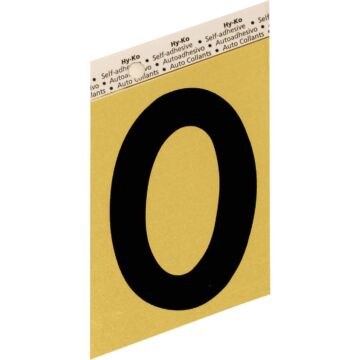 HY-KO Hy-Ko Aluminum 3-1/2 In. Non-Reflective Adhesive Number Zero