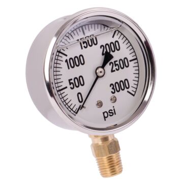Valley Industries 2-1/2 in 0 - 4000 psi 1/4 in MNPT Single Scale Pressure Gauge