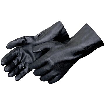 Liberty Safety PVC BlackDouble Dipped Sandpaper Finish Chemical Resistant Gloves