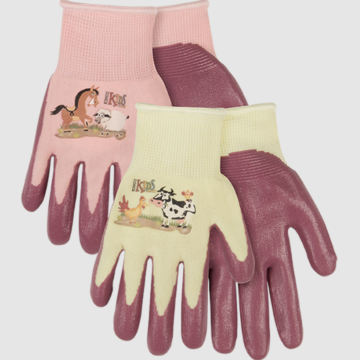 Kinco Kids' Knit Nitrile-Coated Gloves (Pink) M