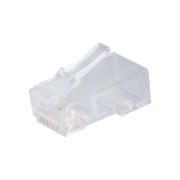 Gardner Bender 50 TelCom RJ-45 Cat 6 Modular Plugs, 8-Position, 8-Contact, Rounded Cable, Solid Wire