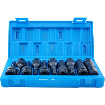 Grey Pneumatic Impact Ready 1/2 in Drive Standard 6 point Socket Set