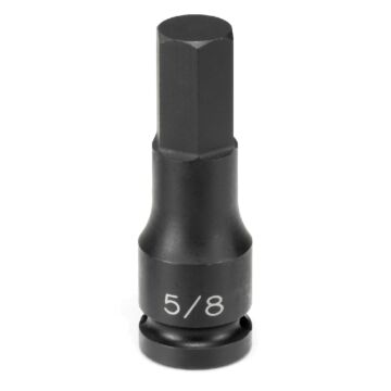 Grey Pneumatic Impact Ready 1/2" Drive 12 mm   Hex Bit Socket