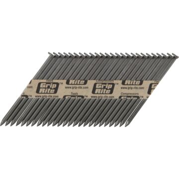 Grip-Rite 30 Degree Paper Tape Bright Smooth Shank Clipped Head Framing Stick Nail, 2-3/8 In. x .113 In. (2500 Ct.)