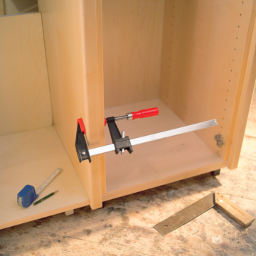 Bessey Tools Clutch Style Bar Clamp, 36 Inch Capacity 3-1/2 Inch Throat with 2K Handle