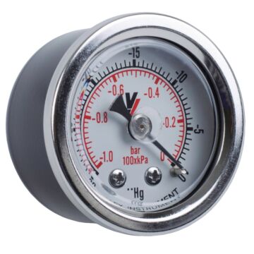 Valley Industries 1-1/2 in -30 to 0 psi 1/8 in MNPT Dual Scale Vacuum Gauge