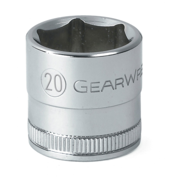 GearWrench 3/8" Drive 6 Point Standard Metric Socket 20mm