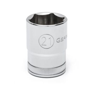 GearWrench 1/2" Drive 6 Point Standard Metric Socket 21mm