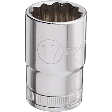 GearWrench 1/2" Drive 12 Point Standard Metric Socket 17mm
