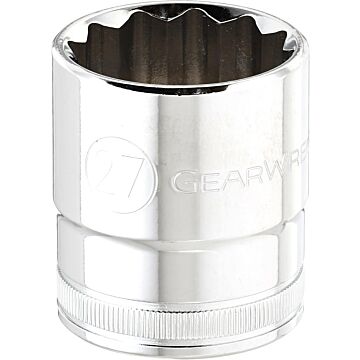 GearWrench 1/2" Drive 12 Point Standard Metric Socket 27mm