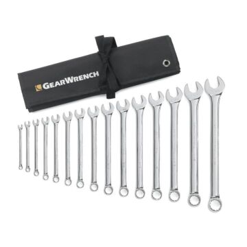 GearWrench 15-Pc. Long Pattern Combination Non-Ratcheting Wrench Set SAE