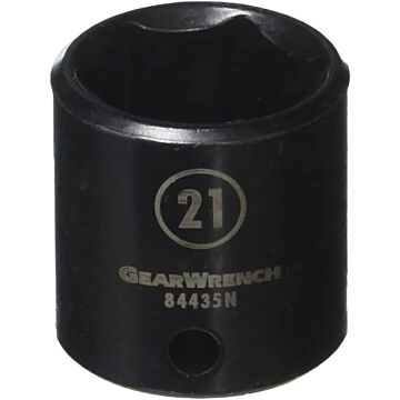 GearWrench 3/8" Drive 6 Point 21mm Standard Impact Socket