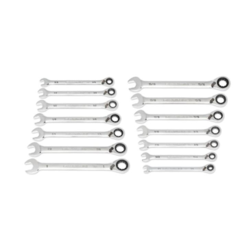 GearWrench 90-Tooth 12 Point SAE Reversible Ratcheting Wrench Set (14pc)