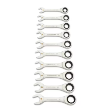 GearWrench Stubby Ratch Comb Wrench Set - 10 pc