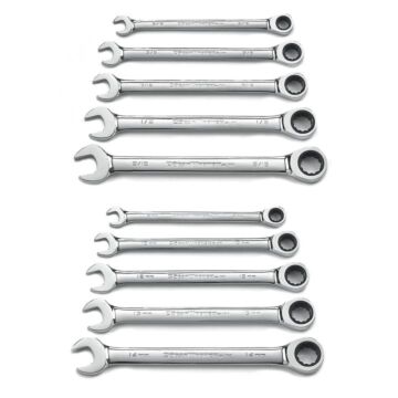 GearWrench 10 Pc. Combination Ratcheting Wrench Set SAE/Metric