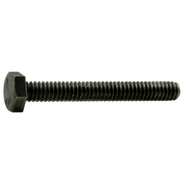 1/4"-20 x 2" Hex Head Bolt, Left-Hand Coarse Thread, Zinc 