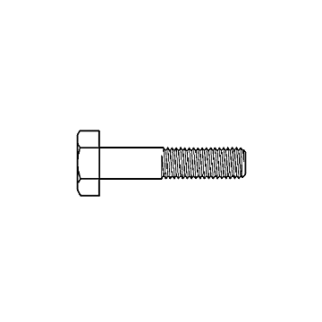 16 mm - 2.00 x 90 mm Hex Head Bolt, Coarse Thread, Yellow Zinc 