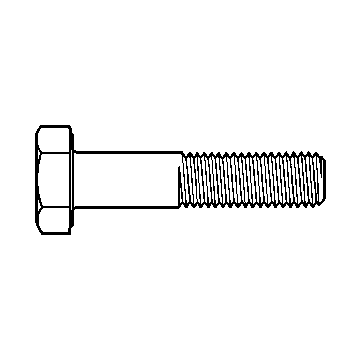 18 mm - 1.50 x 100 mm Hex Head Bolt, Fine Thread, Zinc 