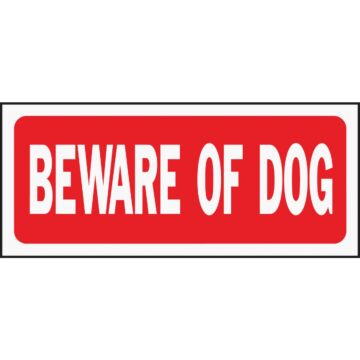 HY-KO Hy-Ko Plastic Sign, Beware Of Dog