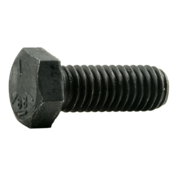 3/8"-16 x 1" Hex Head Bolt, Left-Hand Coarse Thread, Zinc 