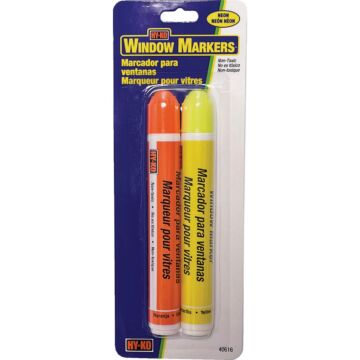 HY-KO Hy-Ko Orange & Yellow Neon Window Marker (2-Pack)