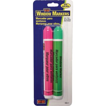 HY-KO Hy-Ko Pink & Green Neon Window Marker (2-Pack)