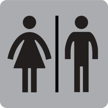 HY-KO Hy-Ko 4 In. x 4 In. Restroom Sign
