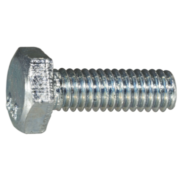 4 mm - 0.70 x 12 mm Hex Head Bolt, Coarse Thread, Zinc 