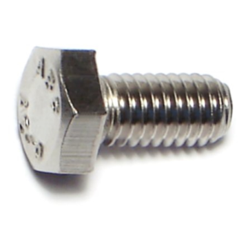 6 mm - 1.00 x 12 mm Hex Head Bolt, Coarse Thread, Stainless Steel 