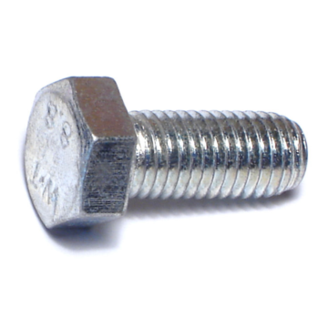 7 mm - 1.00 x 16 mm Hex Head Bolt, Coarse Thread, Zinc 