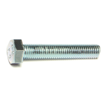 7 mm - 1.00 x 40 mm Hex Head Bolt, Coarse Thread, Zinc 