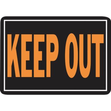 HY-KO Hy-Ko 10x14 Day-Glo Aluminum Sign, Keep Out