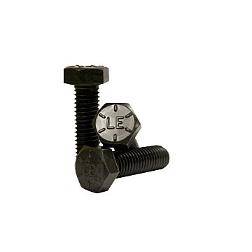 1-1/4"-7 x 10" Hex Cap Screw, Coarse Thread, Yellow Zinc 