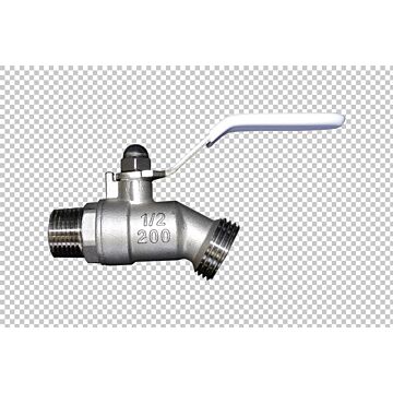 Merrill 1/2 x 3/4 in MIP x Hose Bib Brass/SS/PVC Ball Valve