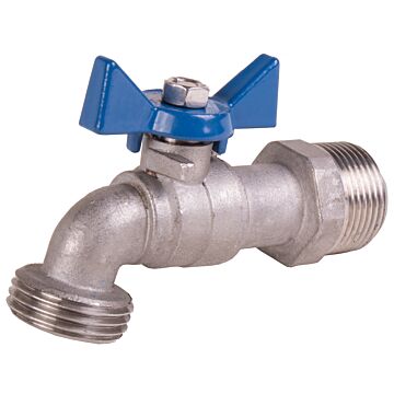 Merrill Brass/SS/PVC Ball Valve - 3/4 in. x 3/4 in. MIP x Hose Bib