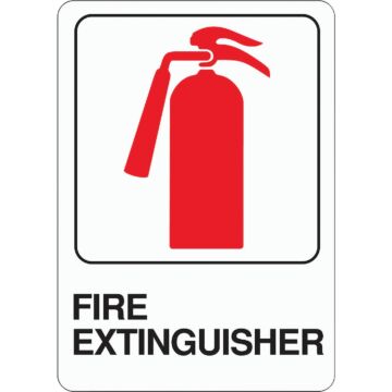 Hy-Ko Deco Series Heavy-Duty Plastic Sign, Fire Extinguisher