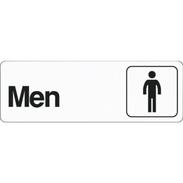Hy-Ko Deco Series Plastic Restroom Sign, Men