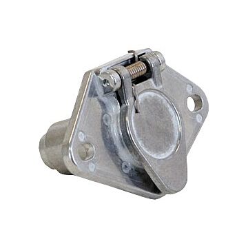 Buyers Die-Cast Zinc Plated Round 4-Way Truck Side Trailer Connector