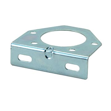 Curt Manufacturing Curt 58222 3 in x 3-1/2 in Clear Zinc 7-Way Round Connector Mounting Bracket