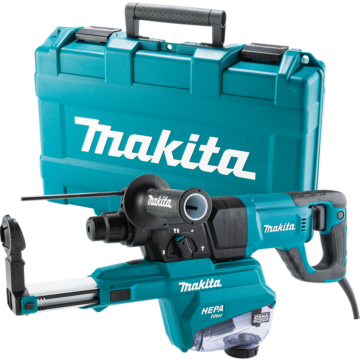 Makita 1 in. SDS‑PLUS AVT D-Handle Rotary Hammer w/ HEPA Dust Extractor (Kit)