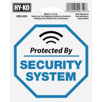 HY-KO Hy-Ko 4X4 In. Self Adhesive Security System Sign