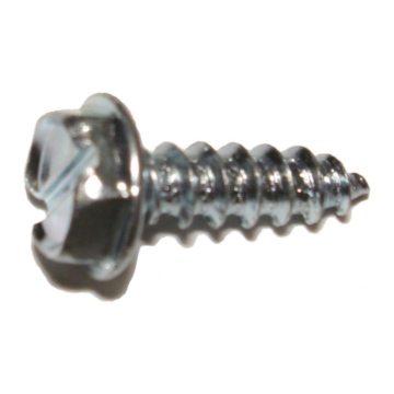 #7 x 1/2" Slotted Hex Washer Head, Sheet Metal Screw, Zinc 